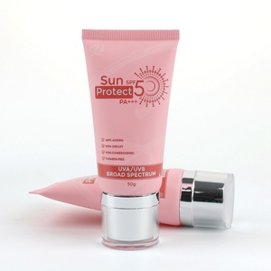 Wholesale Custom 50ml <b>Plastic</b> Cosmetic <b>Tubes</b> for Hand Cream Sunscreen - Product Image 5