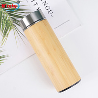 Bouteille d'eau isotherme écologique avec infuseur à thé et filtre, tasse de voyage en acier inoxydable à double paroi