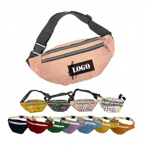 Gran oferta, riñonera de tela personalizable, patrón bordado multicolor con cierre de cremallera ajustable - Product Image 1