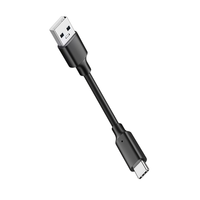 Câble USB 3.2 vers Type-C 10 Gbps 3A 60W, cordon de charge rapide et de transfert de données, noir