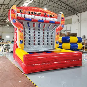 Bên cho thuê thương mại Inflatable bóng rổ kết nối bốn trò chơi mục tiêu Trò chơi bắn súng cho doanh số bán hàng