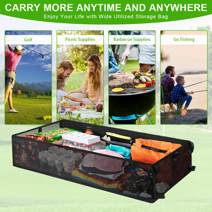 Foldable Cargo Net Bag For Golf Cart With Adjustable Straps Polyester Mesh Storage Organizer Trunk Organizer - Product Image 4