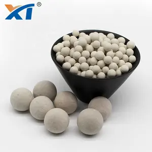 Xintao 23 Support Media Ceramic Balls 23% - 26% Inert Alumina Ceramic Ball Bed For Fertilizer Plant Refinery