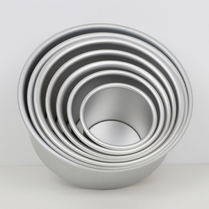 कारखाने की आपूर्ति 4/5/6/7/8/9/10 इंच Anodized एल्यूमीनियम गहरी दौर केक पैन पाक मोल्ड के साथ तय नीचे - Product Image 3