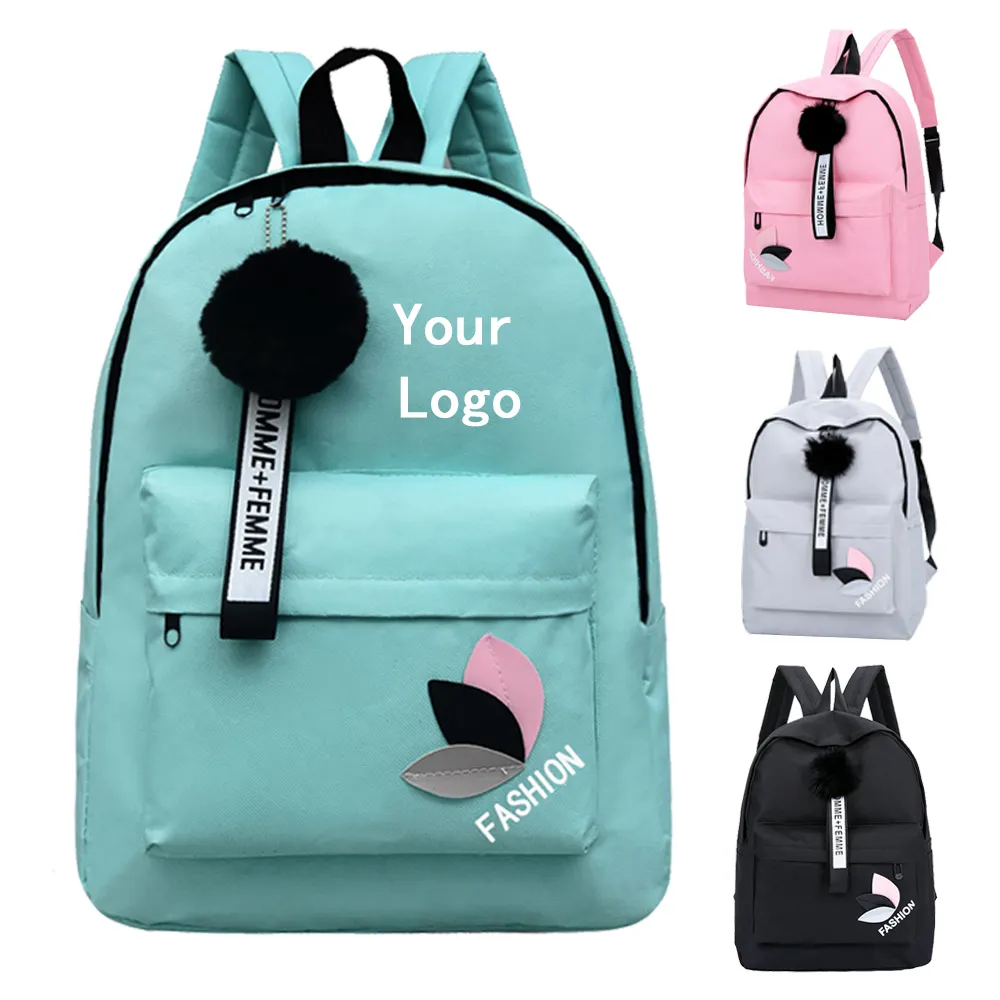 مخصصة عادي عودة حزمة خفيفة الوزن بسيطة حقيبة مدرسية تصميم للفتيات