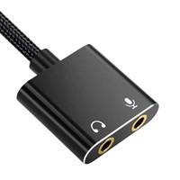 Adaptateur audio USB, interface carte son externe USB vers microphone 3,5 mm pour PC, ordinateur portable, haut-parleur, PS4, écouteurs, micro USB audio