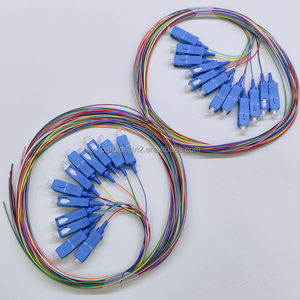 12 Colors Color-coded Yellow White Jacket Single Mode 9/125μm SC UPC Fiber Pigtails for FTTH CATV Data Center <b>Telecommunication</b> - Product Image 6