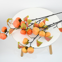 Kaki artificiel en plastique en gros, écologique et léger, pour la décoration de la maison et des hôtels, présentoir de cuisine, 89 cm