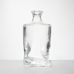 Botella de Vidrio Vacía de Lujo para Vodka, Botella de Alta Gama con Curva y <span class=keywords><strong>Giro</strong></span> para Whisky, <span class=keywords><strong>Ginebra</strong></span>, Ron, Licor, Alcohol, Jugo - Product Image 3
