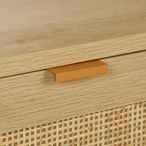 Moderno Lowboard, Rattan Design <span class=keywords><strong>TV</strong></span> Stand per un massimo di <span class=keywords><strong>43</strong></span> <span class=keywords><strong>pollici</strong></span> <span class=keywords><strong>TV</strong></span>, legno Look panca <span class=keywords><strong>TV</strong></span> per camera da letto Boho <span class=keywords><strong>TV</strong></span> Cabinet per soggiorno - Product Image 5