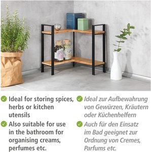 <span class=keywords><strong>Étagère</strong></span> d'angle de cuisine en bambou [peu encombrant] <span class=keywords><strong>Étagère</strong></span> de cuisine sur pied Organisateur de cuisine avec <span class=keywords><strong>2</strong></span> <span class=keywords><strong>niveaux</strong></span> - Product Image 2