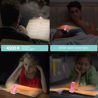 Lampe de lecture portable moderne avec clip de livre pliable, mini LED USB, protection des yeux, en plastique, pour les étudiants, à utiliser dans la salle de lecture