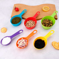 Ensemble de 12 tasses et cuillères à mesurer en plastique colorées avec outils de mesure de cuisson de cuisine
