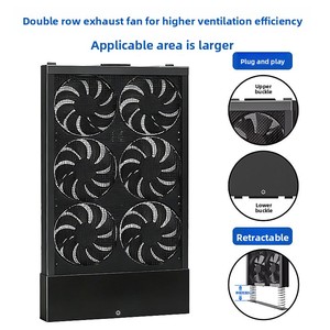 Ventilateur d'évacuation de fenêtre sans perçage, double rangée, grand volume d'air, sans installation, puissant, silencieux, 12V, garantie 1 an, neuf pales - Product Image 5