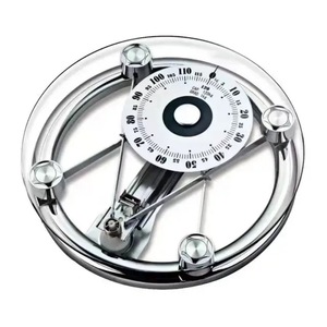Báscula de Baño Mecánica Redonda de Vidrio Transparente con Capacidad de 120 kg, Báscula de Medición de Peso Duradera - Product Image 1