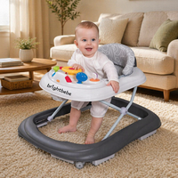 Brightbebe 2-in-1 Baby Activity Walker Rangka Besi Stasiun Mainan Lepas Pasang Dapat Dilipat Kapasitas Beban 15kg 6-3 Tahun Bersertifikasi EN