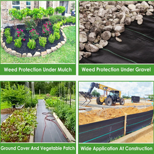 Toile de paillage <span class=keywords><strong>anti</strong></span>-herbe pour jardin, tissu paysager, toile plastique respirante et résistante, couverture de <span class=keywords><strong>sol</strong></span> plus épaisse et durable - Product Image 6