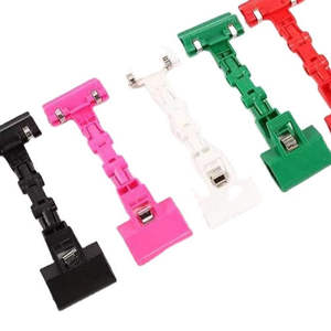 Portaetiquetas de Precio Giratorio de Plástico Transparente con Doble Clip, el Más Vendido, para Exhibición en Supermercados - Product Image 3