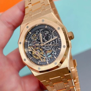 นาฬิกาแฟชั่นผู้ชายสแตนเลสสีทอง41มม. พร้อม Tourbillon กลไกอัตโนมัติและสายรัด - Product Image 3