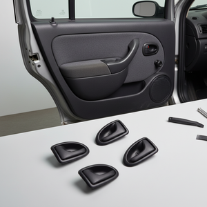 Ensemble de poignées de porte longues noires compatibles avec Renault Clio 2 Berline, 4 pièces, pour carrosserie, fabriqué en Turquie - Product Image 3