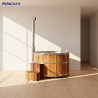 Bain à remous en bois, bain à remous portable, bain à remous chauffé au bois, bois personnalisable, haute qualité, prix bas, vente directe d'usine