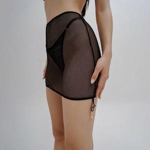 ชุดคอร์เซ็ทตาข่ายสีดำสำหรับผู้หญิง, ชุดคอร์เซ็ทตาข่ายแบบบางชุดชั้นในตาข่ายเซ็กซี่ชุด3ชิ้นสำหรับใส่ในบ้าน - Product Image 5