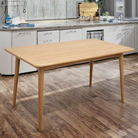 Table à manger moderne et contemporaine en bois massif de forme carrée pour bureau à domicile et hôtel pour salle à manger et meubles de salon