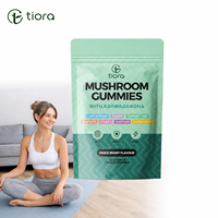 tiorawellness OEM Vegan Lion Mane Ashwagandha 10 en 1 Mélange de champignons Complexe Adaptogène Nootropique Gummies Multi-Pack Nutriments
