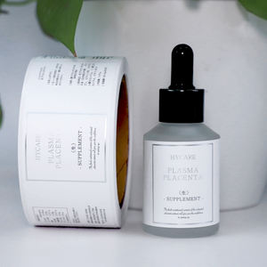 Étiquette autocollante personnalisée, impression personnalisée, logo transparent, imperméable, feuille d'or transparente, étiquette carrée ronde pour pot cosmétique - Product Image 3