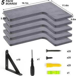 للبيع بالجملة ، أرفف خشبية مثبتة على الحائط بحمولة كبيرة قابلة للتخصيص ، أرفف خشبية مثبتة على الحائط - Product Image 3