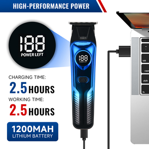 Máy cắ<span class=keywords><strong>t</strong></span> <span class=keywords><strong>t</strong></span>óc không dây PRITECH thiế<span class=keywords><strong>t</strong></span> kế mới, lưỡi dao <span class=keywords><strong>T</strong></span>, có màn hình LED - Product Image 3