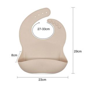 Bavoir bébé en silicone alimentaire, personnalisé, écologique, sans BPA, imperméable, pour l'heure de l'alimentation du bébé, vente en gros d'usine - Product Image 2