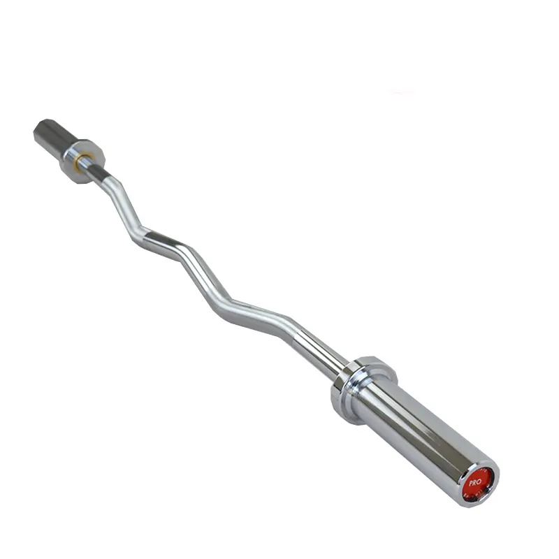 Nhà máy cung cấp Chrome Curl Barbell Trọng lượng nâng thanh Barbell Bar 20kg Chrome Barbell Bar