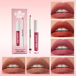 <span class=keywords><strong>Set</strong></span> Regalo di Trucco con Logo Personalizzato, Tinta Labbra Pigmentata Nude, Lucidalabbra Impermeabile a Lunga Durata e <span class=keywords><strong>Set</strong></span> di Matite per Labbra - Product Image 5