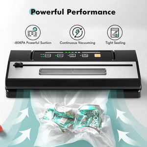 เครื่องซีลสุญญากาศสแตนเลสไฟฟ้าขนาดเล็กใช้ในบ้านม้วนปิดผนึกสูญญากาศสีดำสำหรับเครื่องบรรจุอาหารใช้งานในครัวเรือน - Product Image 4