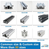 Profilé en aluminium anodisé de haute qualité 2020 3030 4040 4545 à fente en T/V pour cadre DIY industriel