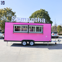 CAMPTRL Remorque alimentaire mobile pour entreprise de restauration, 16 pieds, Food Truck, Cuisine mobile entièrement équipée, Personnalisable, Nouveau chariot à bubble tea et café