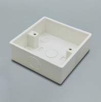Boîtier d'instrumentation électronique en PP blanc ignifuge Type 86 pour l'exportation, boîte de jonction à fond ouvert 3x3