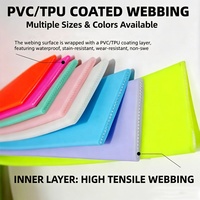 Sangle en polyester et nylon en gros, logo personnalisé, couleur unie, sangle enduite de PVC TPU pour équipement équestre imperméable