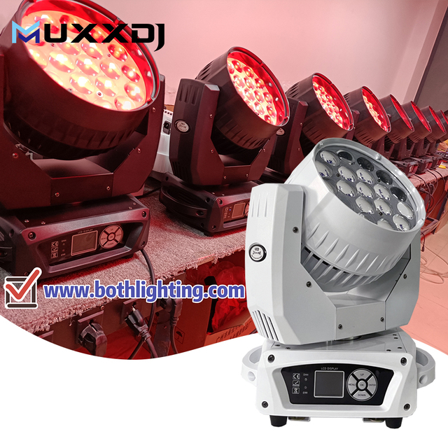 Aura Mac 19x15w RGBW Zoom LED Lighting Wash Professional Wedding Light Moving Head Lights for DJ Club Bar