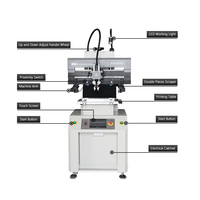 Impresora de pasta de soldadura Pcb semiautomática de producción Smt de 250x420mm máquina de impresora de soldadura de doble raspador de alta precisión