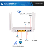 BT-PON BT-762XR Voip Xpon Ont 4Ge 4Wifi 1Tel 4 Antenas GPon Doble Banda 5G WiFi 5.8Ghz 1Fxs Tel Rj11 AC ONU