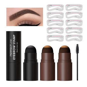 Pochoirs à sourcils imperméables les plus vendus, façonnage, 3 couleurs, kit de pochoirs et de tampons à sourcils personnalisés pour le maquillage - Product Image 1