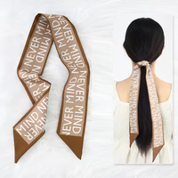 Ruban à cheveux, Foulard, Cravate, Bandeau et Sac personnalisés avec lettres grecques kaki, pour Fête de sororité, Anniversaire de filles, Festival, Cadeau