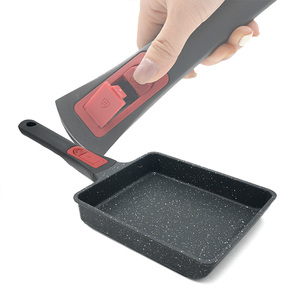Poêle à omelette japonaise en aluminium moulé durable, antiadhésive, pour Tamagoyaki, avec poignée amovible, compatible fours, vente en gros - Product Image 4