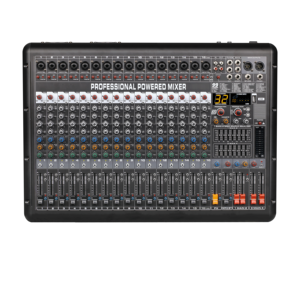 Console de mixage professionnelle AG-PX4 Series 8/12/16 canaux avec amplificateur de puissance intégré, égaliseur 4 bandes + 2AUX + 1FX + 99 effets DSP - Product Image 2