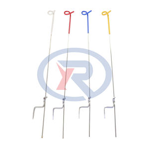 Palo <span class=keywords><strong>per</strong></span> Recinzione Elettrica da 41 Pollici, Facile da Installare, Bianco, con Connettore a Coda di Maiale <span class=keywords><strong>per</strong></span> Fattoria/Giardino - Product Image 2