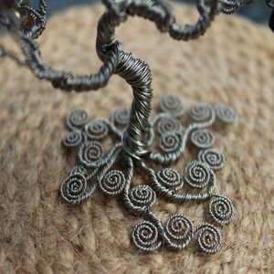 Arbre de vie en obsidienne et Quartz fumé, Figurine flocons de neige, ornement de Table en cristal, sculptée à la main, Art solaire, cadeaux de décoration - Product Image 3