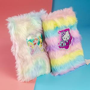 Personnalisé Fantaisie Arc-En-Ciel Couleur fille Cadeau Journal Animal De Bande Dessinée En Peluche <span class=keywords><strong>Cahier</strong></span> - Product Image 4