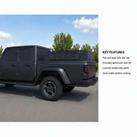 Capot rigide OEM avec panneaux MOLLE, fenêtre latérale, capot de benne pour pick-up, noir mat, faible MOQ, commande d'échantillon